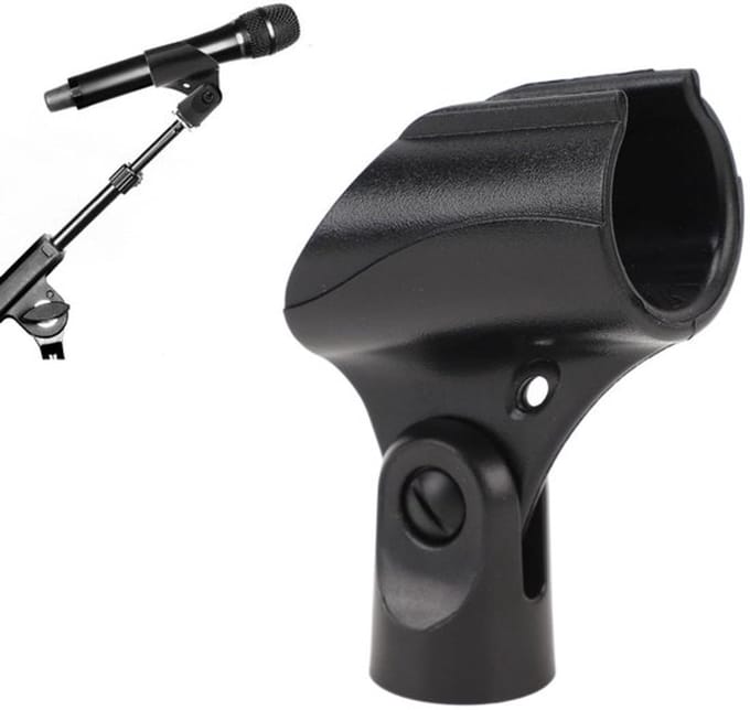 Allecto - Verstelbare draadloze microfoonclip - ABS-materiaal