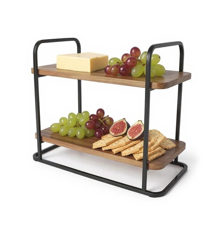 Cheffinger Etagère - 2-laags - Bamboe - Fruitschaal - Fruitmand