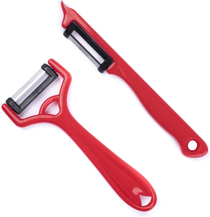 Solingen Dunschiller Set – Dunschillers – Aardappelschiller – Dunschiller Aardappel – I-model – Y-model – Rood