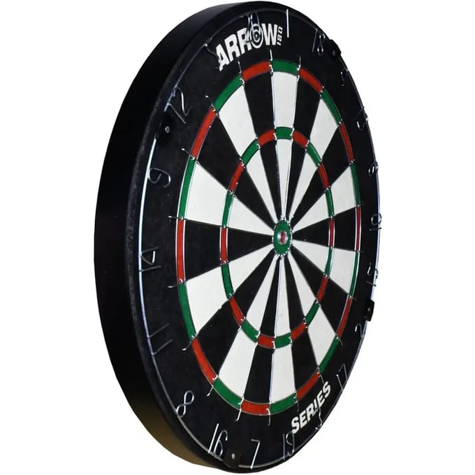 Arrow180 dartbord kast set bristle dartboard inclusief stalen darts.