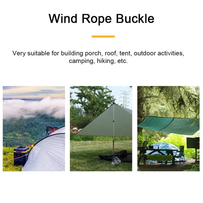 Buitentent Windtouw Gesp Tent Trekkoorden Gespen Aluminiumlegering Drieogen Open Touwgespen rood