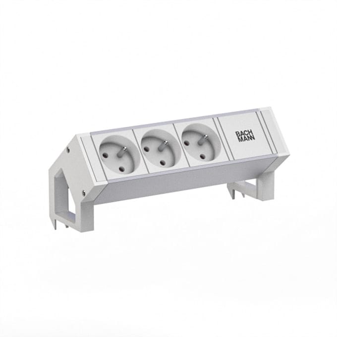 BACHMANN DESK2 ALU WIT 3xUTE 0,2m GST18 RAL9010
