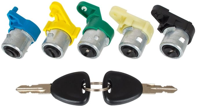 Modecar - Set van 5 Deurslots - Renault Kangoo I 1997 - Vervangende Wkładki