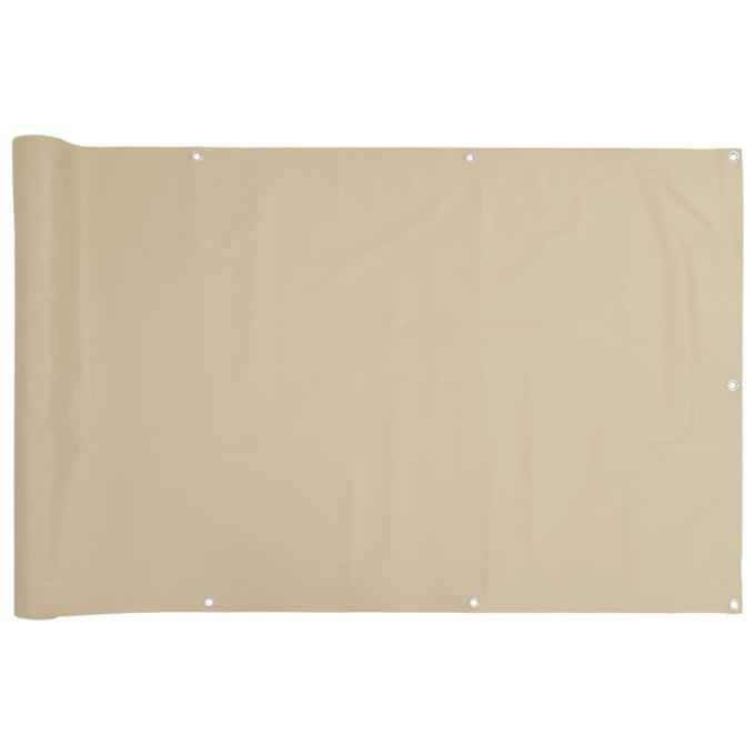 vidaXL - Balkonscherm - 90x300 - cm - oxford - stof - beige
