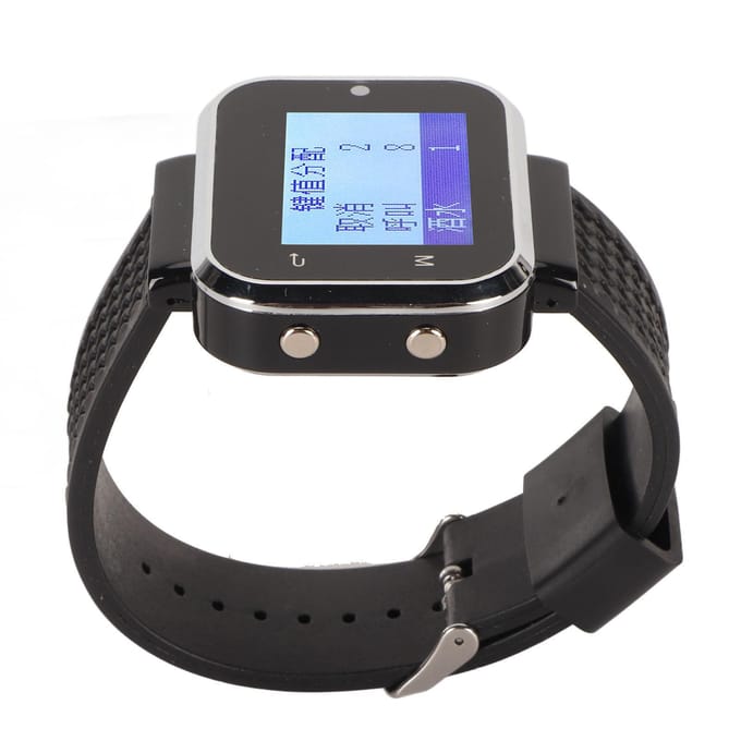 Draadloos Oproepsysteem Pager 1 Horloge Ontvanger 10 Oproeppagers Vibratie Zoemer Zorgverlener Pager voor UK Plug white