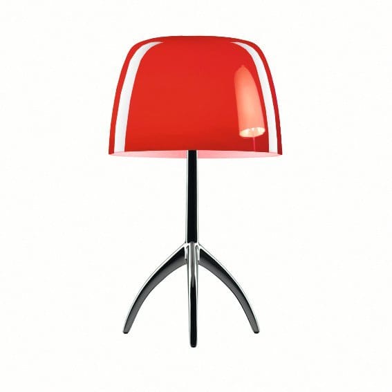 Foscarini - Lumiere piccola tafellamp - ciliegia - dimbaar - Alluminio - rood