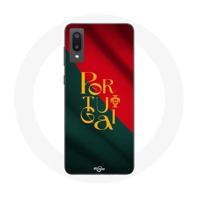 Coque - Maniacase - Samsung Galaxy A02 - Drapeau du Portugal - Souple - Noir noir