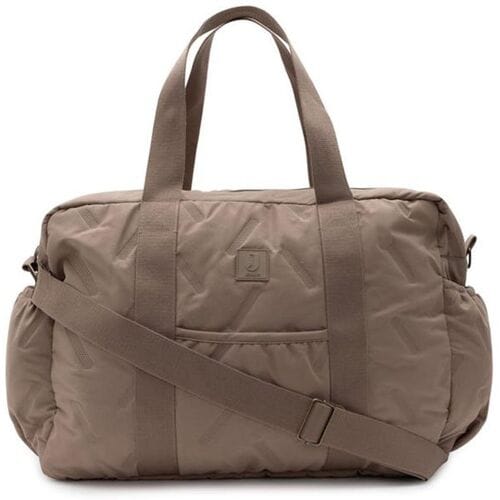 Jollein Luiertas - Embossed Lily - Polyester - 42x30cm - Milky Coffee