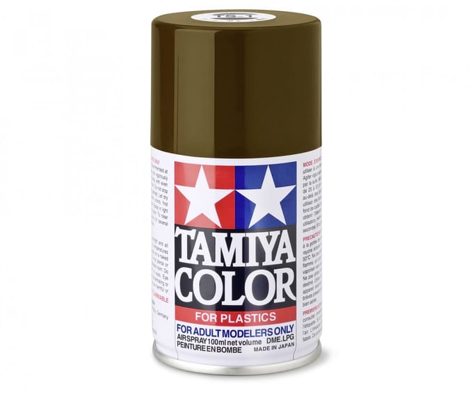Tamiya Hobbyverf Acrylverf - TS-1 Red Brown - Matt - Acryl Spray - Verf spuitbus - 100 ml