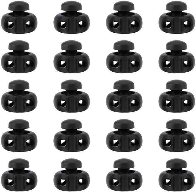 Dailygoods- Koordslot 20 Stuks - Veer Koordstopper 2-Gats