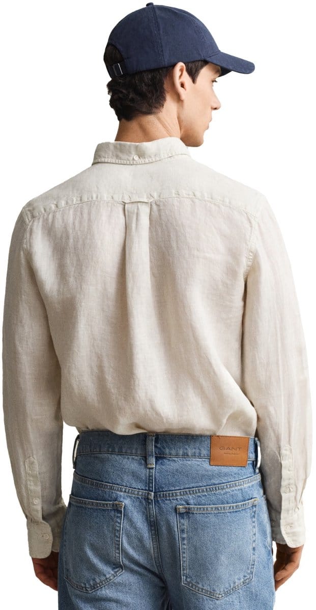 Gant overhemd linnen beige button down