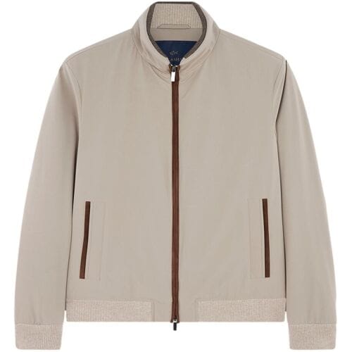 Paul & Shark Jack Typhoon Re-4X4 Stretch Bomber Suede Contrasts Beige / male