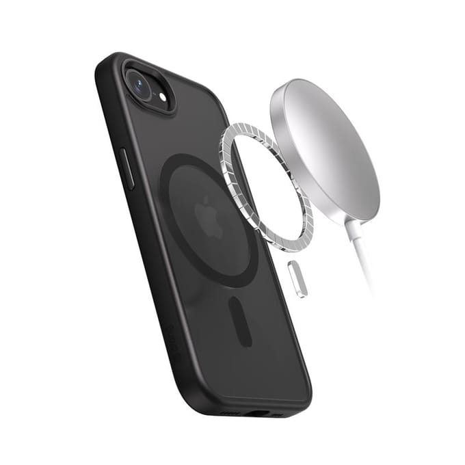 CRONG Hybrid Frost MAG Cover - iPhone 17e / 16e MagSafe Case (Black)