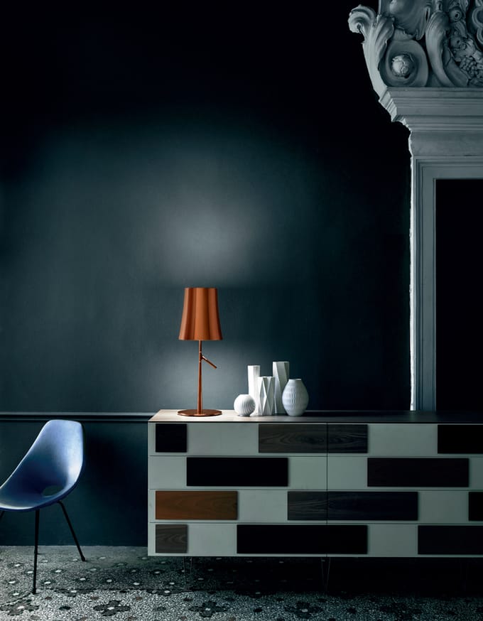 Foscarini Birdie Piccola tafellamp - koper - dimbaar