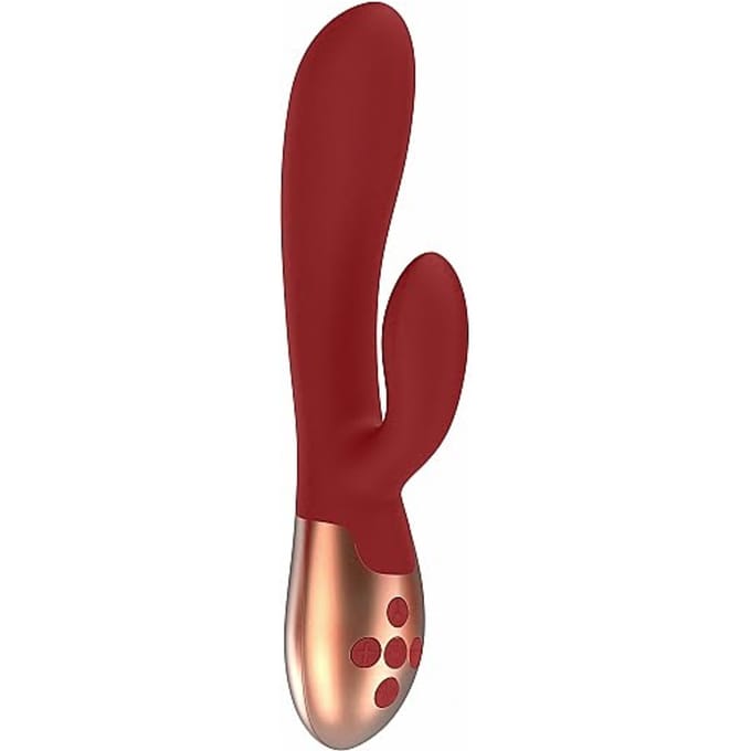 Elegance Exquisite Oplaadbare G Spot Vibrator met Verwarmingsfunctie - Rood