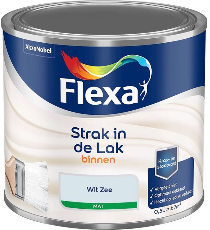 Flexa - Strak In De Lak Binnenlak Mat - Wit Zee - Mengverf - 500 Ml