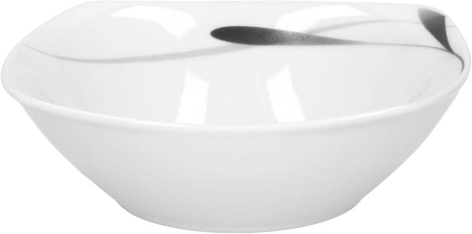 Graansaladekom Lima 14,2cm porselein wit met decoratie