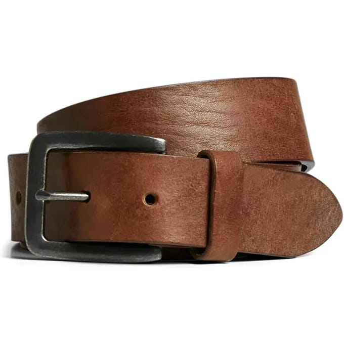 JACK & JONES Jacvictor leather belt - heren riem - bruin (mocha bisque)