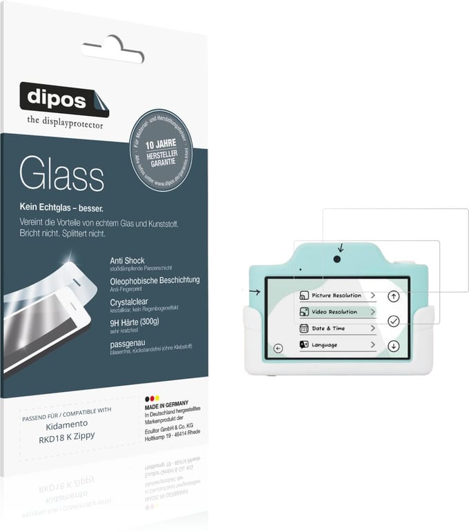 dipos – 2x Pantserfolie geschikt voor Kidamento RKD18 K Zippy | 9H Screenprotector
