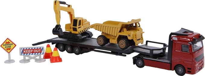 2-play Dieplader Diecast Bouwvoertuigen 24 Cm 5-delig Multicolor