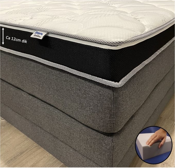 Hilton Hotel Topper - 80x190 - HARD - Hybride schuim - ca. 12 cm dik - Cool & Fresh