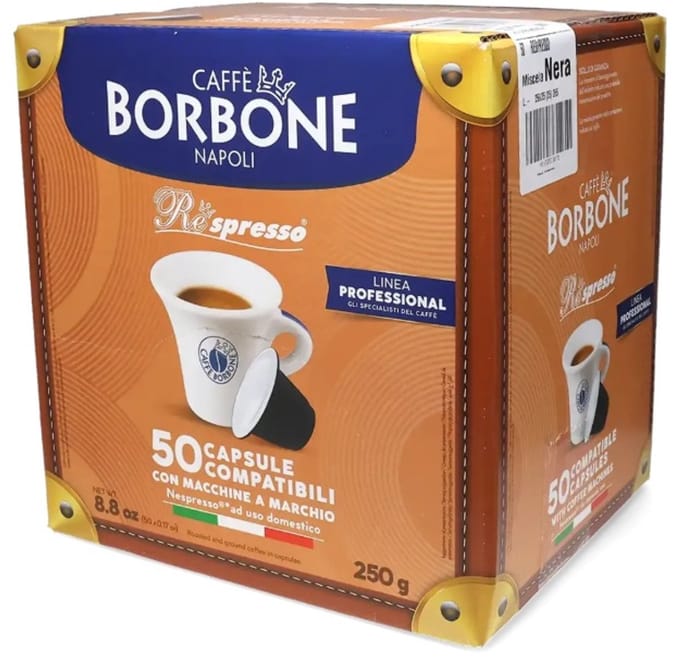 Borbone Respresso Miscela Dek - Compatibel met Nespresso Coffee Machine - 50 koffiecups
