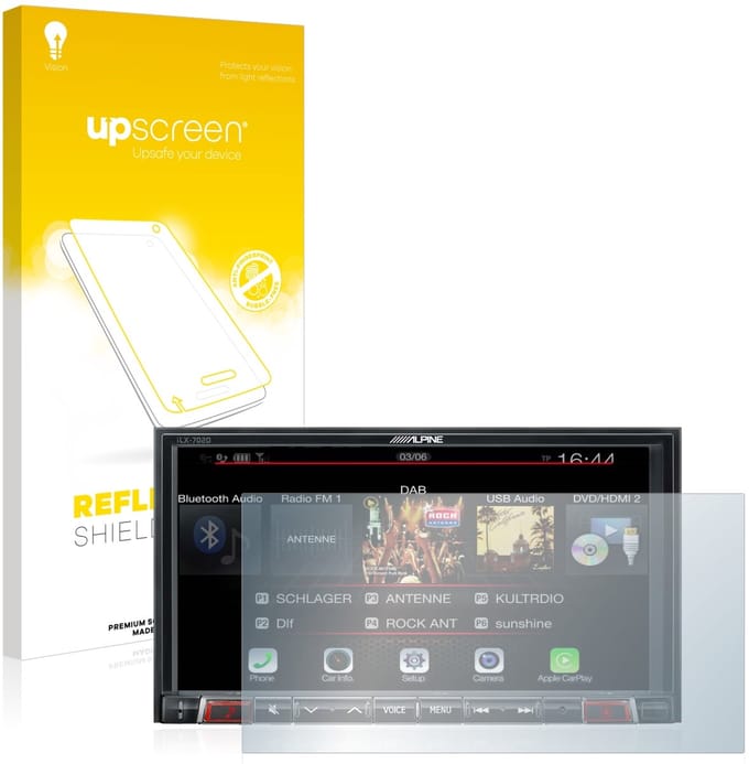 upscreen - Screenprotector voor Alpine iLX-702D - Folie Beschermfolie anti glare matte