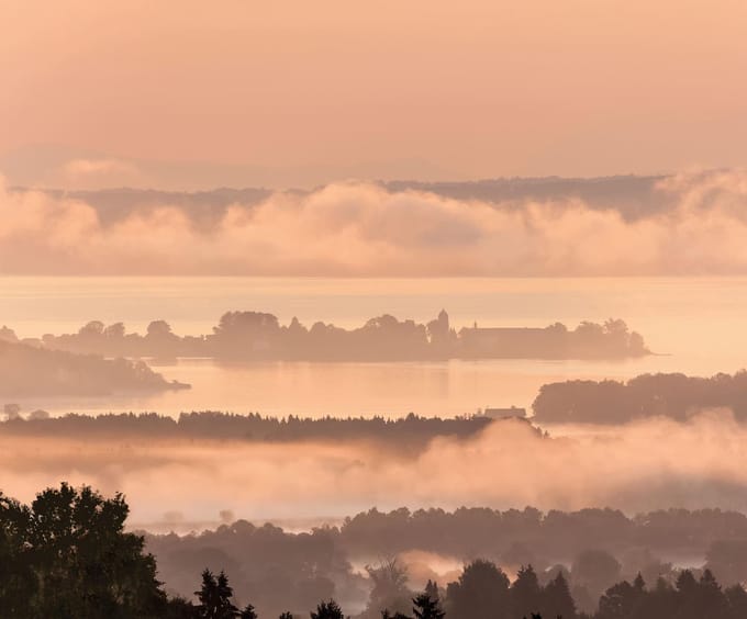 Fotobehang - Chiemsee 300x250cm - Vliesbehang