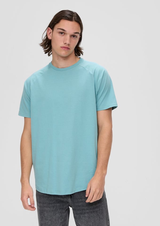 Qs Men-T-shirt--6134 BLUE GREEN-Maat M