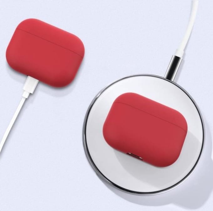 Siliconen case - geschikt voor Airpods Pro - Wijnrood