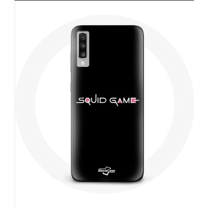 Coque - Samsung - Galaxy A50 - Souple - Noir - Squid Game logo noir