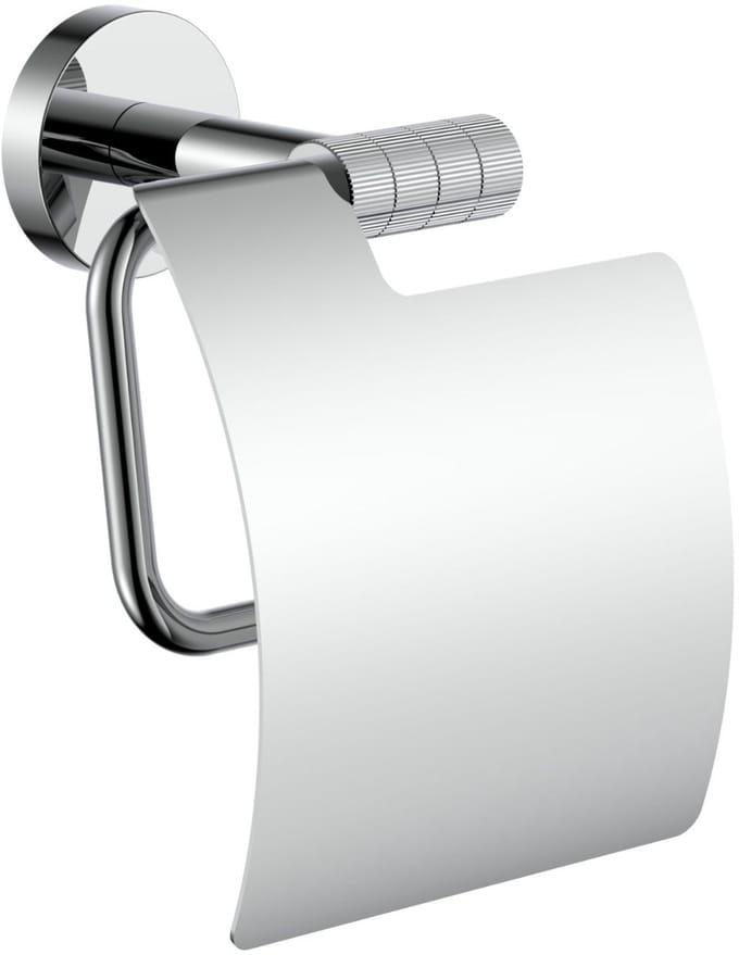Aloni Stria toiletrolhouder met klep – chroom