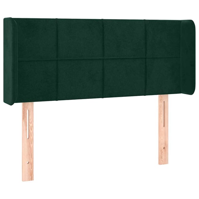 vidaXL - Hoofdbord - LED - 103x16x78/88 - cm - fluweel - donkergroen