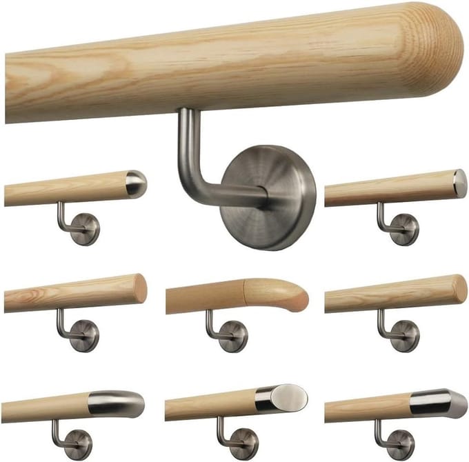 Trapleuning Grenenhout - Handgreep Trap - Veilig Traplopen - Gefreesd Eindstuk - 140 cm - Niet van toepassing