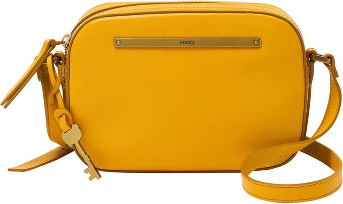FOSSIL Schoudertas Liza Camera Bag Golden Yellow Mosterdgeel