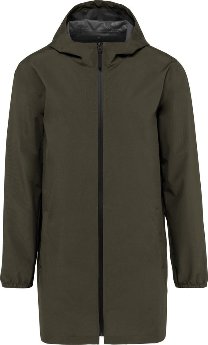 Gerecyclede waterdichte unisex jas met rits Organic Khaki - S