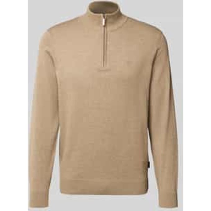 Gebreide pullover met opstaande kraag