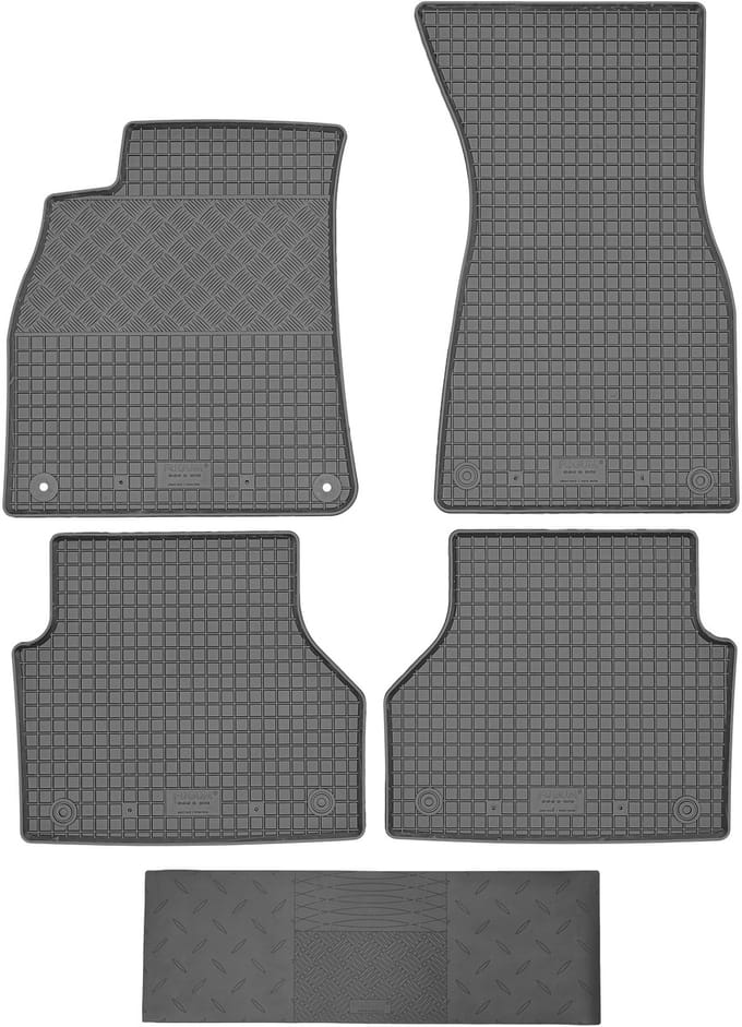 Max-Dywanik RIGUM - Audi A6 C8/Allroad - Zwarte Rubberen Matten - Universele Bescherming - Precieze Pasvorm