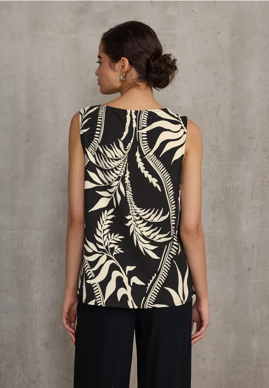 Gedessineerde blouse top