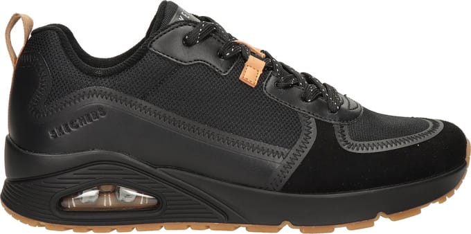 Skechers Uno - Layover Sneakers Laag - Zwart
