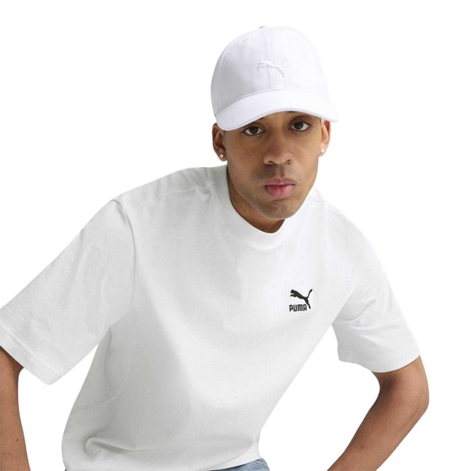 Puma Unisex Adult Premium Essential Classic Logo Baseball Cap (Poema Wit)