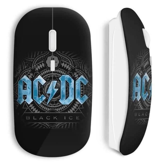 Draadloze Muis - AC/DC - Black Ice Rock N Roll - USB WiFi Inbegrepen - Compatibel met Mac en PC - Zwart