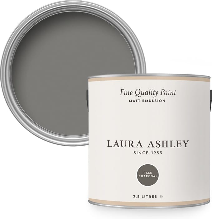 Laura Ashley Pale Charcoal Muurverf - 2,5 Liter - Grijs - Mat