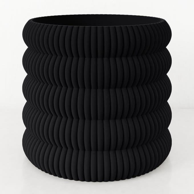 Fleuriek - Bloempot voor binnen - Zwarte plantenpot van bio plastic - Ø12 cm
