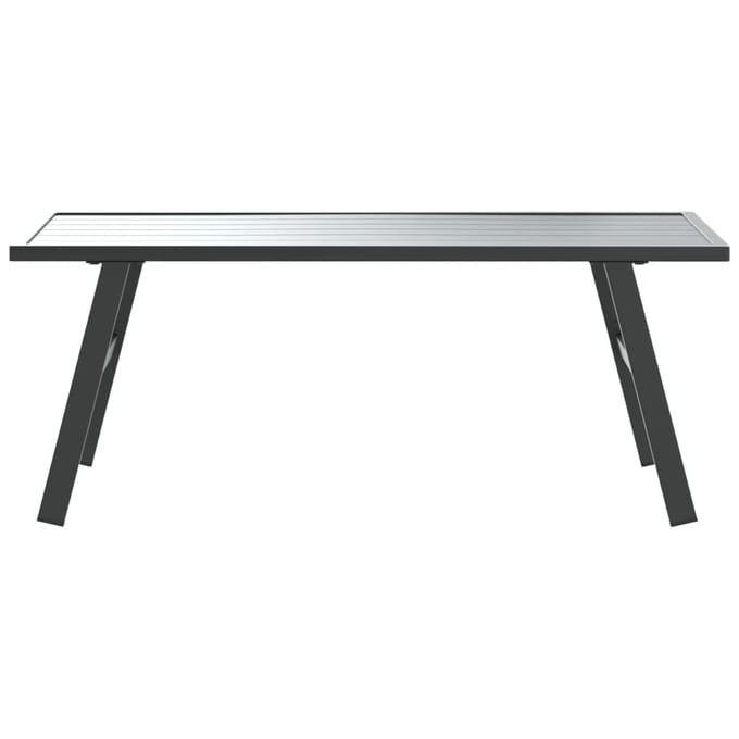 vidaXL - Tuintafeltje - 90x45x35 - cm - gepoedercoat - staal - zwart