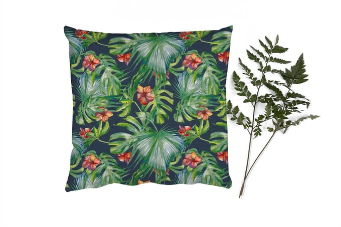 Sierkussens - Kussentjes Woonkamer - 45x45 cm - Monstera - Jungle - Bladeren