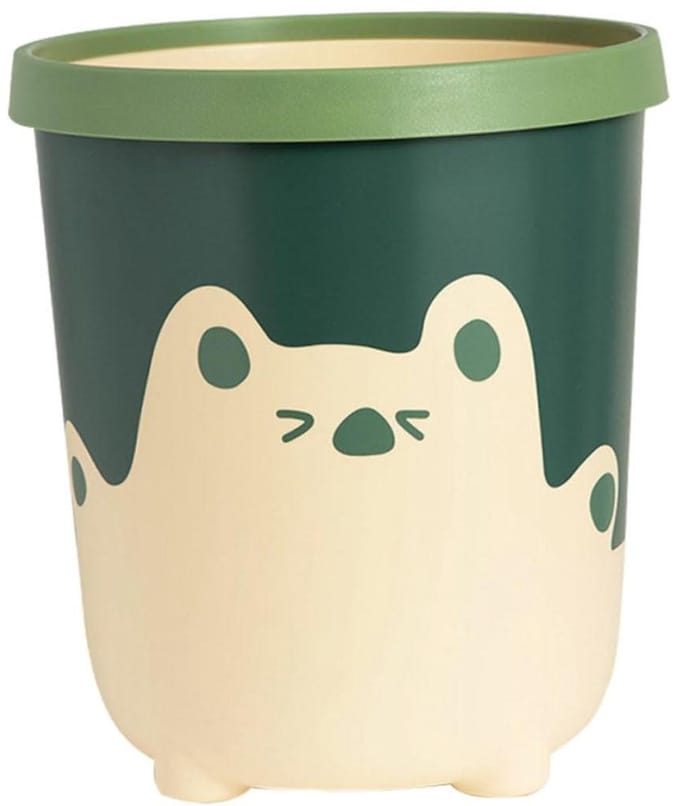 Creatieve Afvalcontainer - Prullenbak - Ruimte Organiseren - Stijlvol Ontwerp - 29 x 25 x 25 cm - Groen