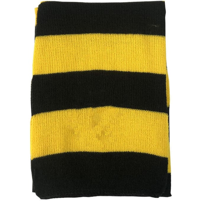 School Gestreepte Sjaal Geel en Zwart Kleur Gestreept Print Zachte Sjaal voor Jongens Meisjes Winter yellow