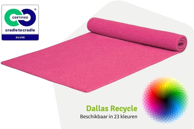 GJ Floors - Basic loper Dallas Recycle | Fuchsia - Breedte x Lengte: 2 meter / 5 meter