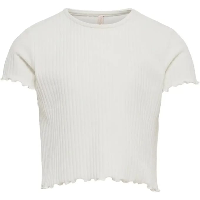 ONLY KOGNELLA S/S O-NECK TOP NOOS JRS Meisjes Top - Cloud Dancer